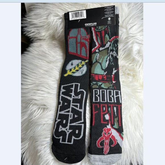 Disney Star Wars Boba Fett Socks *2-Pack* Men’s Shoe Size 6-12 Brand New - Picture 4 of 4